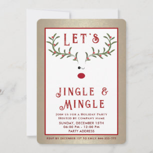 Invitation Jingle & Mingle Funny vacances de rennes sacrés