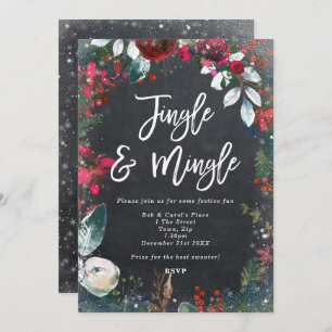 Invitation jingle & mingle sparkly fête de vacances