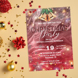 Invitation Jingling Bells Red Winter Wonderland Noël<br><div class="desc">C'est une invitation captivante et festive à la fête de Noël, qui ne manquera pas de répandre la joie des fêtes. L'invitation s'inscrit dans un décor rouge vif et abstrait, orné de cloches à sonneries décoratives, de flocons de neige et de lumières scintillantes, incarnant l'esprit de la saison. Cette invitation...</div>