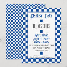 Jockey Soie Blocs Bleu et Blanc Derby