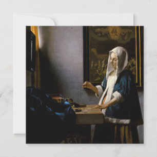 Invitation Johannes Vermeer - Femme tenant un équilibre