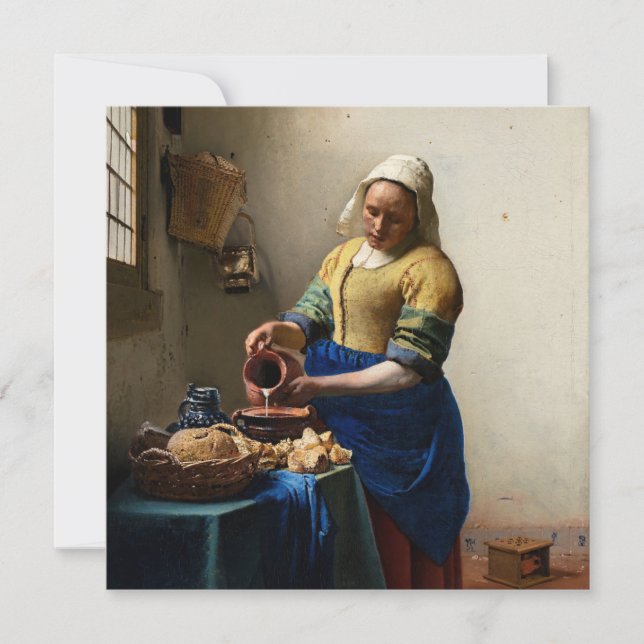 Invitation Johannes Vermeer - La Milkmaid (Devant)