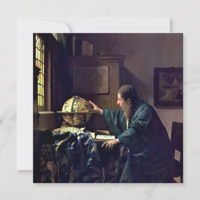 Invitation Johannes Vermeer - L'astronome (Devant)