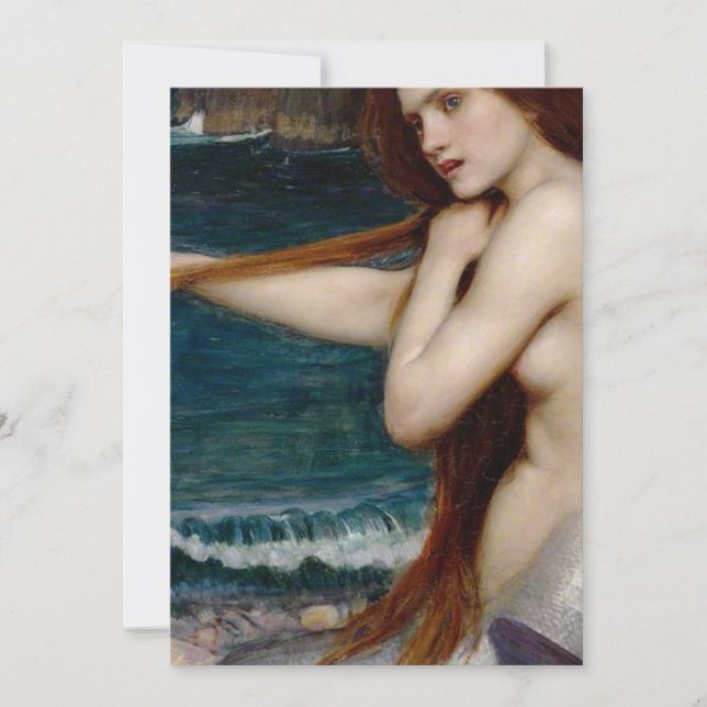 Invitation John William Waterhouse Mermaid (Devant)