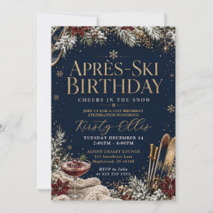 Invitation Joie d'Après-Ski dans la Neige 21e anniversaire