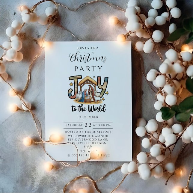 Invitation Joie de la Nativité à la Noël (Créateur téléchargé)