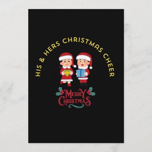 INVITATION JOIE DE NOËL À TOUS LES DEUX (Devant)