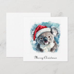 Invitation Joie de Noël australienne, ours koala personnalisé