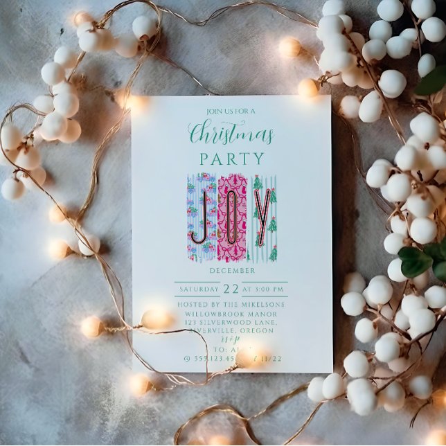 Invitation Joie de Noël Colorée (Créateur téléchargé)