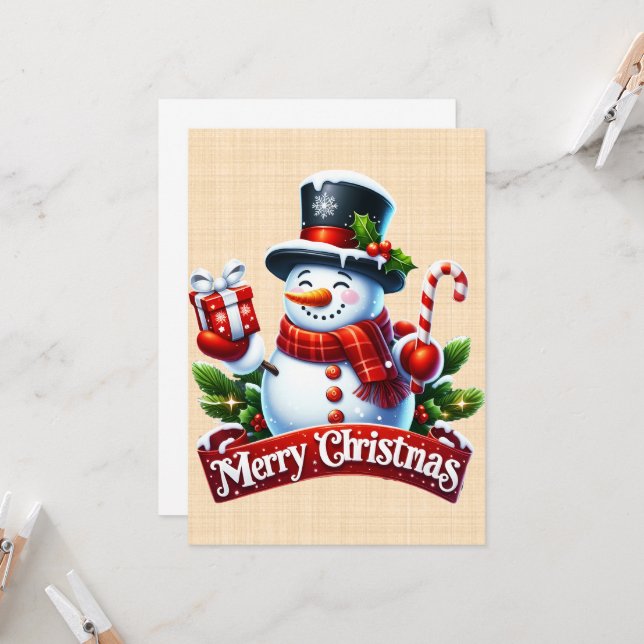 Invitation Joie Hivernale Festive (Devant/Arrière en situation)