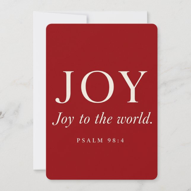 Invitation JOIE | Psaume 98:4 | Cadeau de Noël (Devant)