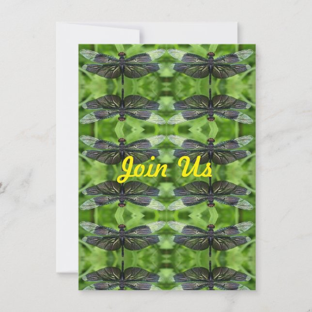 Invitation Joignez-vous à nous libellules (Devant)