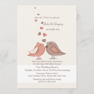 Invitation jointe de brunch de mariage de courrier
