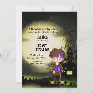 Invitation Joker fête d'Halloween Cute