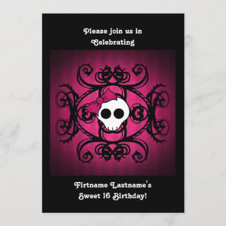 Invitation Joli anniversaire crâne
