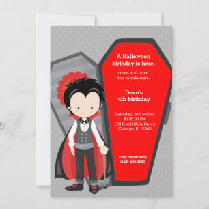 Invitation Joli anniversaire de vampire