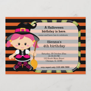 Invitation Joli anniversaire d'halloween