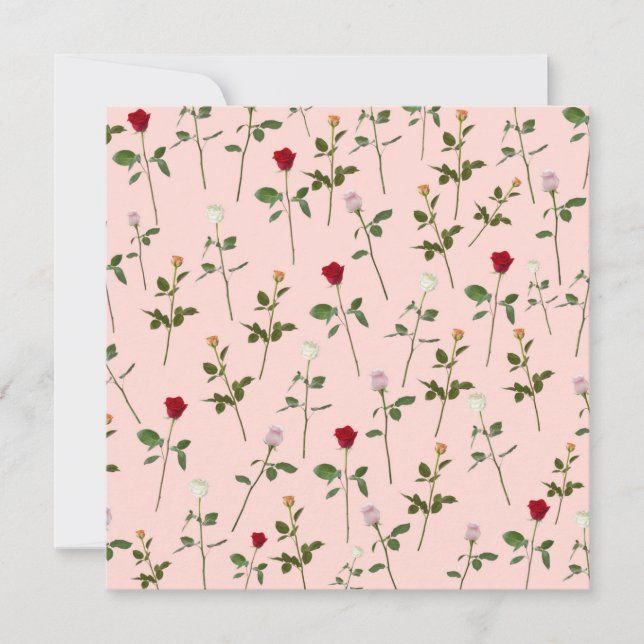 Invitation Joli anniversaire Rose (Devant)