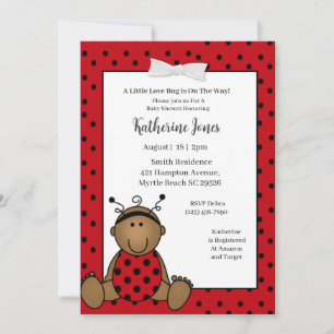Invitation Joli Baby shower africain-américain de la coccinel