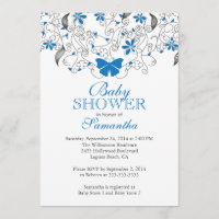 Joli Baby shower Bébé Beurre Papillon Bleu