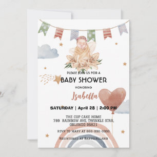 Invitation Joli baby shower des filles afro-américaines