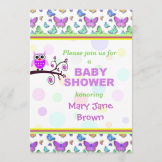 Invitation Joli Baby shower Owl