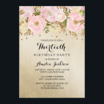 Invitation Joli Blush or rose floral 30e anniversaire<br><div class="desc">Plus joli 30e anniversaire floraux Invitations dans le magasin Little Bayleigh! Nous avons utilisé des oeuvres d'art de : www.createthecut.com</div>