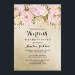 Invitation Joli Blush or rose floral 30e anniversaire<br><div class="desc">Plus joli 30e anniversaire floraux Invitations dans le magasin Little Bayleigh! Nous avons utilisé des oeuvres d'art de : www.createthecut.com</div>