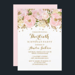 Invitation Joli Blush Pink Gold Floral 30e anniversaire<br><div class="desc">Plus joli 30e anniversaire floraux Invitations dans le magasin Little Bayleigh! Nous avons utilisé des oeuvres d'art de : www.createthecut.com</div>