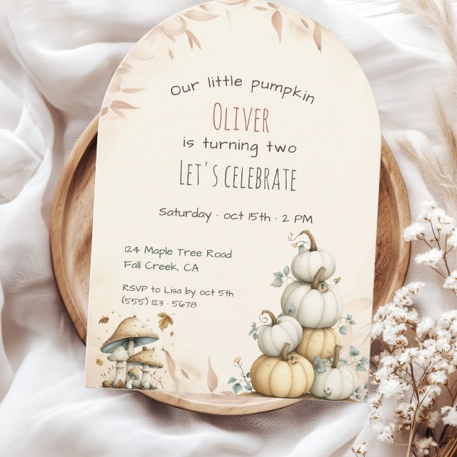 Invitation Joli boho Automne Anniversaire de notre petite cit (Créateur téléchargé)