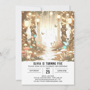 Invitation Joli bois doux Digital Anniversaire