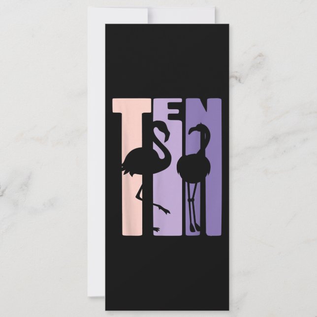 Invitation Joli Cadeau d'anniversaire pour mes 10 ans Je Flam (Devant)