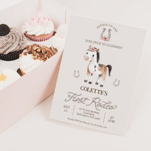 Invitation Joli Cheval Brown Premier Rodéo 1er Anniversaire