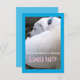Invitation Joli Chubby White Sleeping Chien Chien Chien Stwoo