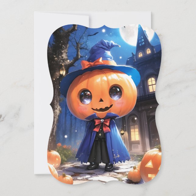 Invitation Joli Citrouille Jackolantern Baby shower d'Hallowe (Dos)