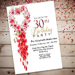 Invitation Joli coeur floral 30e anniversaire<br><div class="desc">Joli Coeur Floral 30e Anniversaire Invitation Pour Femmes. Il Est Facile De Modifier L'Exemple De Texte En Cliquant Sur Personnaliser Ce Modèle. Cliquez Sur Modifier À L'Aide De L'Outil De Création Pour Modifier Le Type De Police, La Couleur De Police, La Taille De Police, Ou Pour Ajouter/Supprimer/Modifier Le Texte Ou...</div>