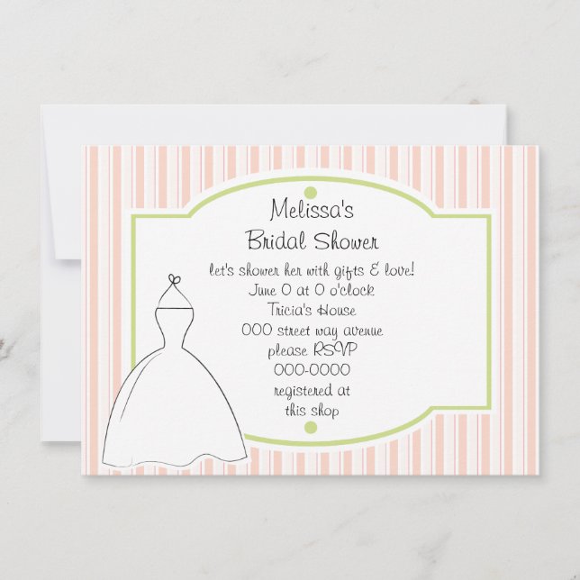 Invitation Joli croquis de robe (Devant)