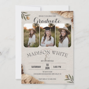 Invitation Joli do-it-yourself Rustique Anniversaire Diplôme