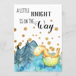 Invitation *~* Joli Dragon Vert Hatching Baby Boy Douche