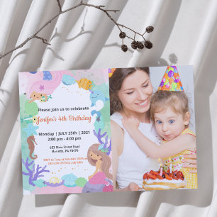 Invitation Joli Drôle   Enfants Photo Anniversaire