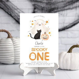 Invitation Joli Fantôme Spooky ONE Halloween 1er Anniversaire