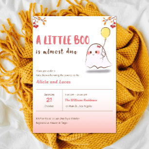 Invitation Joli Fantôme Un Petit Baby shower Boo Halloween