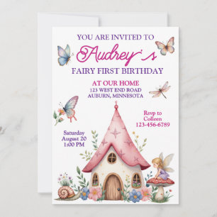 Invitation Joli Fée Premier Anniversaire