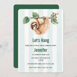 Invitation Joli fentes accroché à l'aquarelle vers le bas Vir