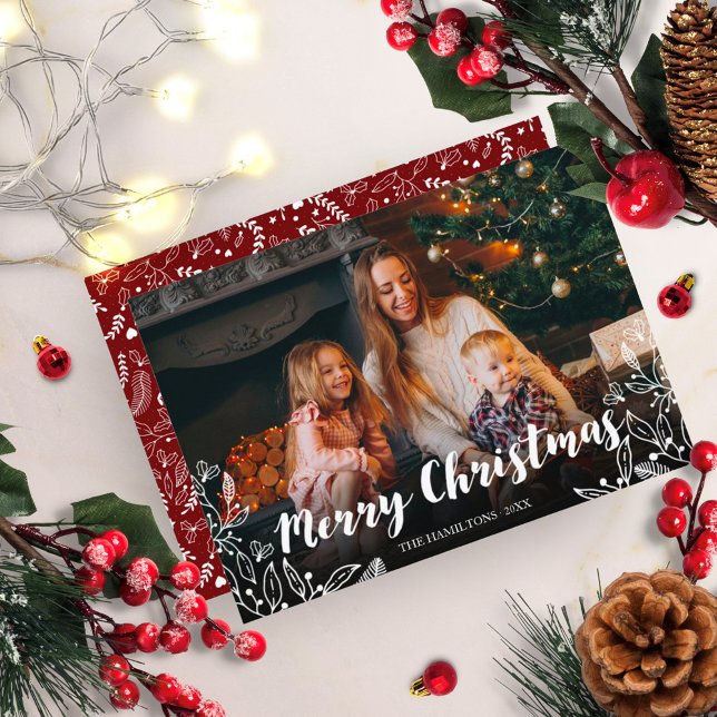 Invitation Joli feuillage d'hiver Photo Joyeux Noël (Créateur téléchargé)