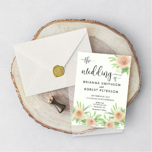 Invitation Joli Floral Aster Flowers Mariage