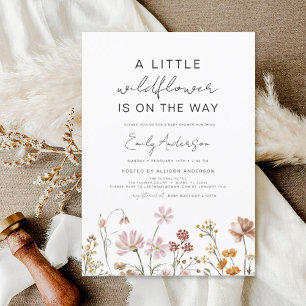 Invitation Joli Floral Un Petit Baby shower Fleur sauvage