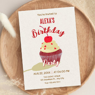 Invitation Joli gâteau d'anniversaire