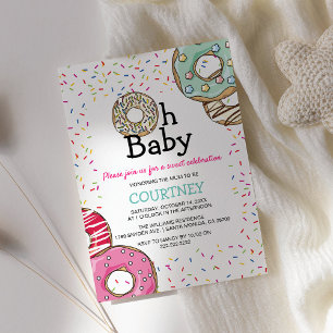 Invitation Joli gâteau et pépites Oh bébé Shower de bébé
