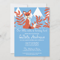 Joli hiver Orange Fox Mountains Leaf Anniversaire